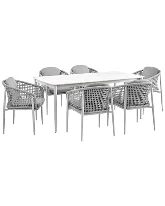 Armen Living Rhodes Outdoor Patio 7Pc Dining Set