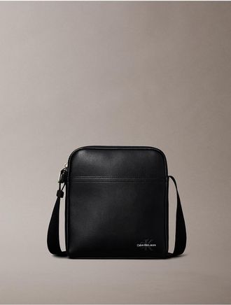 Calvin Klein Jeans Calvin Klein Mens Monogram Logo Reporter Bag - Black - OS