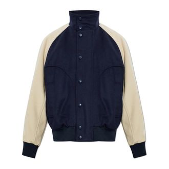 Balmain Wool Bomber Jacket - Heren - Bomber jackets - Blauw - L - Wol - Jassen