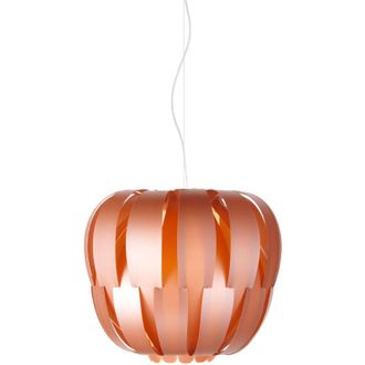Linea Zero Sospensione Moderna 1 Luce Queen In Polilux Rame D19 Made In Italy