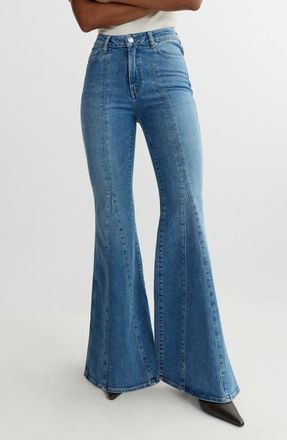 DL1961 Claira Contoured Instasculpt Flare Leg Jeans in Blue Jays at Nordstrom, Size 32