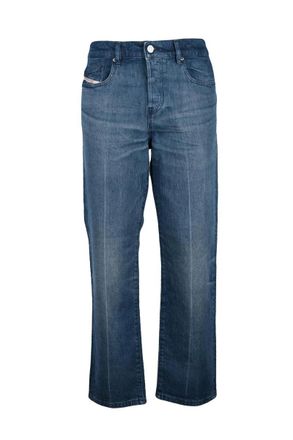 Diesel Blue D-Viker Regular Fit Cotton Elastane Jeans