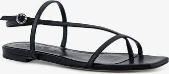 Aeyde Womens Flat Sandals Ella Black Leather