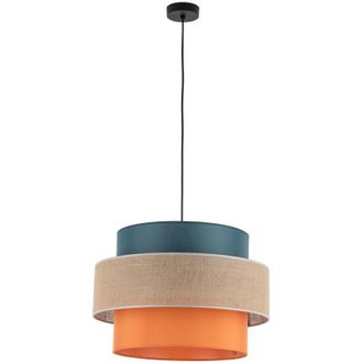 Luminosa Light Designs TK Trio Lámpara de techo colgante cilíndrica azul, naranja, 1 bombilla E27