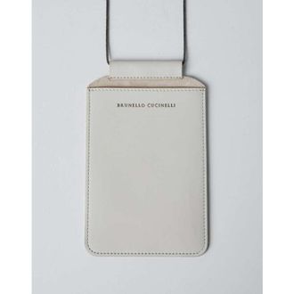 Brunello Cucinelli Womens New Lamb Leather Minimalist Crossbody Bag