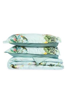 Ted Baker Tropical Duvet Cover & Sham Set in Aqua Multi at Nordstrom Rack, Size Full/queen