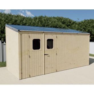 Foresta Caseta De Jard&iacute;n De Madera De 186x463 Cm Con Sistema Fotovoltaico De 2 Kw - Paredes De 19 Mm - 4 Paneles Fotovoltaicos - Lb1946.02th Foresta