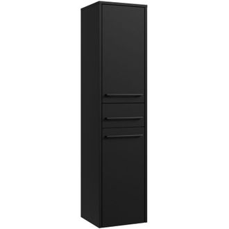 Badplaats Mobile da bagno Florence 30 x 35 x 130 cm Nero opaco - con 2 ante e 1 cassetto