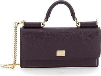 Dolce & Gabbana Purple Dauphine Mini Crossbody Bag
