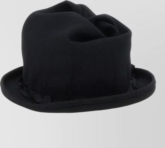 Yohji Yamamoto wool sculptural fedora hat