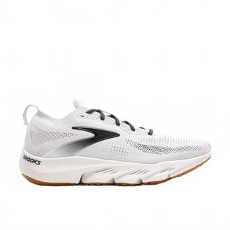 Brooks Mens Glycerin Flex Running Shoes In White/black/gum