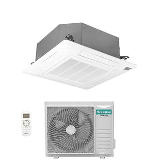 Hisense Inverter Aire Acondicionado Cassette Serie Turbo 24000 Btu Act71ur4rjc8 + Auw71u4rk8 R-32 Wi-fi Opcional Clase A++/a+ Con Mando A Distancia Y Panel In