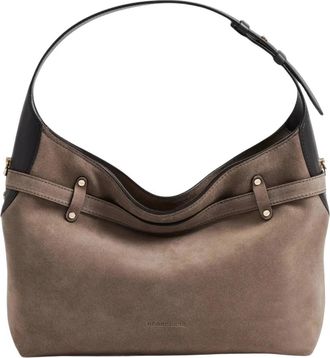 Borbonese Borsa Hobo S - Dames - Schoudertassen - Bruin - ONE Size - Tassen