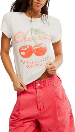Free People Nova Organic Cotton Blend Graphic T-Shirt in Cherry Combo at Nordstrom, Size X-Large