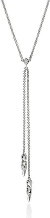 John Hardy Naga Diamond Y-Necklace in Silver at Nordstrom, Size 18