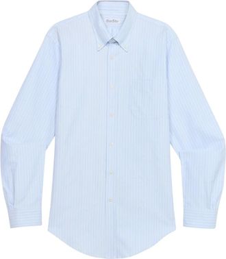 Brooks Brothers Slim Fit Oxford Overhemd met Button-Down Kraag - Heren - Zakelijke Overhemden - Blauw - XL - Katoen - Overhemden