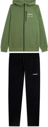 Freddy Tuta uomo in cotone Interlock con cappuccio e zip