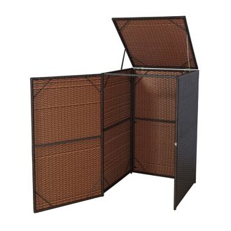 Hhg Hhg - Nunca Usado] Cubo De Basura 254, Cubo De Basura Cubo De Basura, Polirrat&aacute;n 120l, Marr&oacute;n