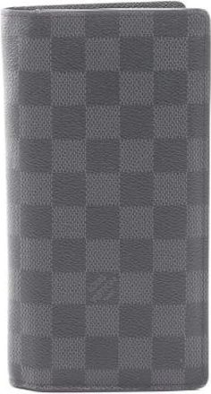 Louis Vuitton Pre-owned Wallets, male, Black, Size: ONE SIZE Pre-owned Portefeuille Brazza Damier Graphite long wallet