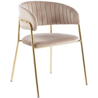 Regalos Miguel Regalos Miguel - Sillas Comedor - Silla Moniel Golden Terciopelo - Champ&aacute;n