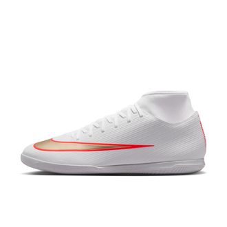 Nike Mens Mercurial Superfly 11 Club Indoor/Court High-Top Soccer Shoes in White | IO1495-100