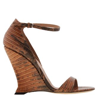 Ferragamo Ferragamo Vidette X5 Leather Wedge Sandals
