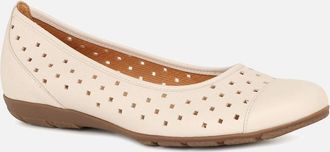 Gabor Womens Ruffle Womens Punched Detail Casual Shoes - Tan - Size: 7.5