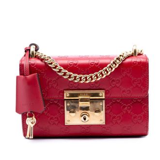 Gucci Pre-owned Gucci Small Guccissima Padlock Crossbody Ladies G620JXX2LWISAITL