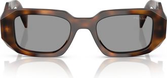 Prada 0pr 17ws Oversized Rectangular Tortoiseshell Sunglasses