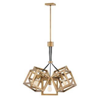 Netlighting Hinkley Fredrick Ramond Ensemble 5 Light Pendant Brushed Bronze in Brown