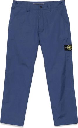 Stone Island Pantaloni con applicazione Compass - Blu