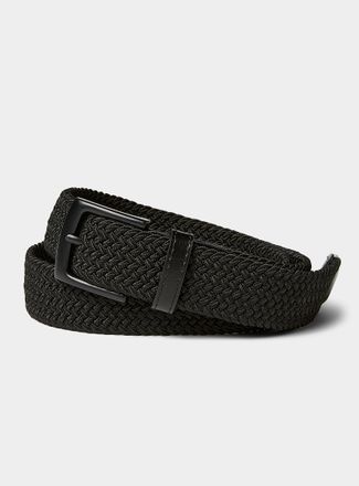 Le 31 Mens All black braided belt
