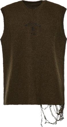 Maison Margiela Distressed V-neck Sweater