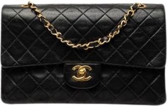 Chanel Pre-owned Double Flap Schoudertas - Dames - Vintage Schoudertas - Zwart - ONE Size - Leer - Vintage