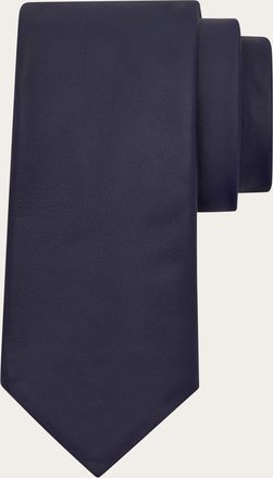 Ferragamo Men Nappa leather tie Blue