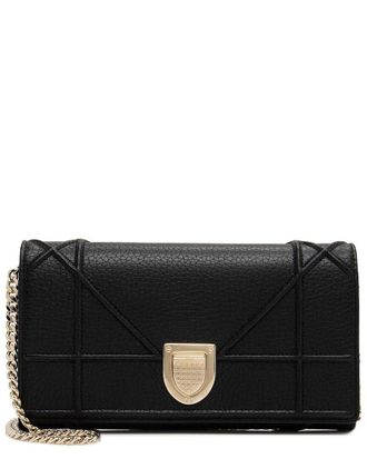 Dior Black Calfskin Diorama Wallet On Chain Clutch (Authentic Pre-Loved)