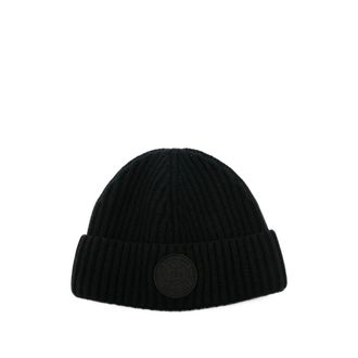 Canada Goose Logo-patch Ribbed Beanie Hat