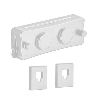 OEM Tendedero Retr&aacute;ctil De Alta Resistencia - Montaje En Pared - F&aacute;cil De Colgar - Bloqueo Para Evitar Que Se Hunda (dos L&iacute;neas, Blanco)