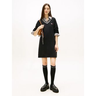 Tommy Jeans Trui jurk, V-hals, lange mouwen