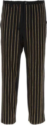 Dries Van Noten Cropped Viscose Blend Broek - Heren - Vrijetijds broeken - Zwart - L - Leer - Broeken