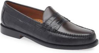 G.H. Bass & Co. Larson Embossed Penny Loafer in Black Combo at Nordstrom Rack, Size 8
