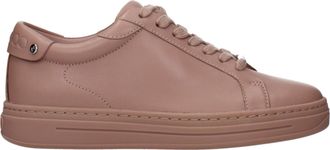 Jimmy Choo London Pink Leather Low Top Womens Sneakers