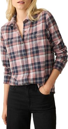 Faherty Legend Plaid Shirt in Mulberry Blues at Nordstrom Rack, Size Large