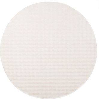vidaXL Alfombras De &Aacute;rea Redondo Sirolo Crema &Oslash; 120 Cm Poli&eacute;ster Vidaxl