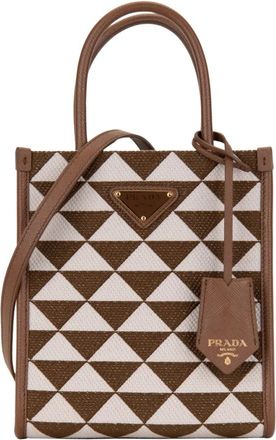 Prada Tassen, Dames, Bruin, ONE Size, Leer, Crossbody Tas