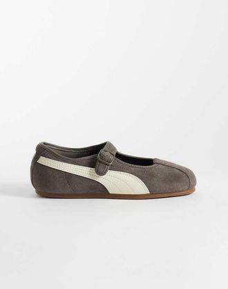 Puma Tacklette - Scarpe Mary Jane color tortora-Marrone