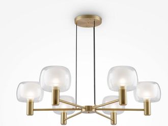 Maytoni Vision L&aacute;mpara De Pie Moderna 6 Luces Multi Brazo Oro E14 - Maytoni