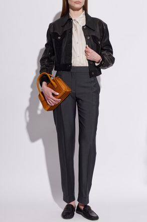 Versace Leather Jacket, Womens, Black