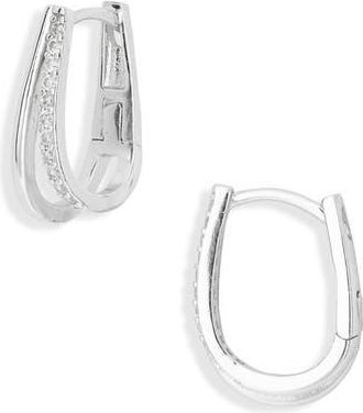 Argento Vivo CZ Split Hoop Earrings at Nordstrom Rack