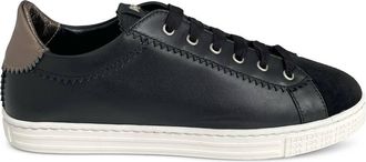 AGL Womens Velvet And Metallic Sneaker In Black